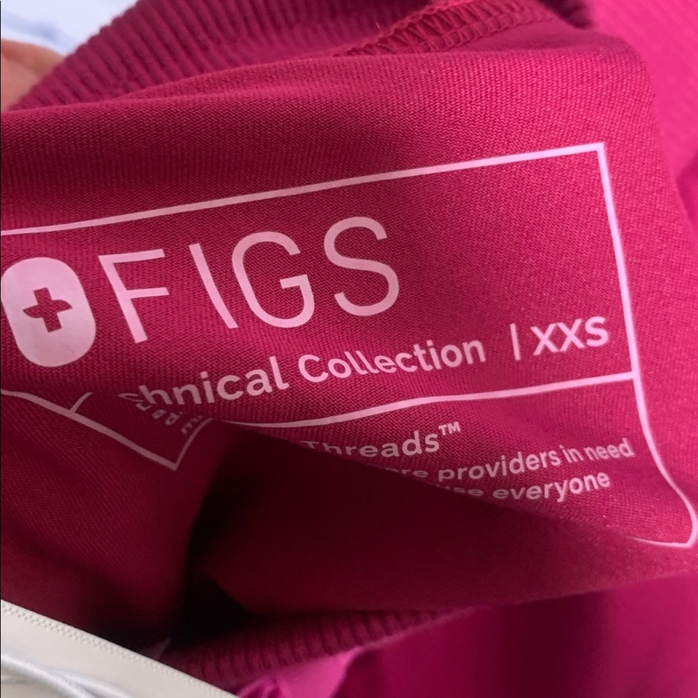 Figs Womens Boston Slim Jogger Scrub Pant in Dark Magenta Size XXS NWT Medical - Picture 7 of 7